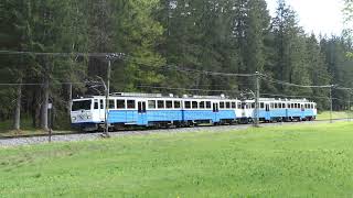 Bayerische Zugspitzbahn Wagen 1011  Talfahrt zw Eibsee und Grainau [upl. by Cassell]