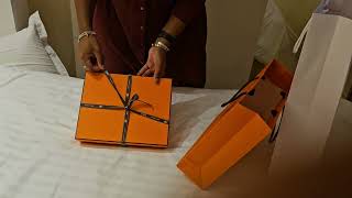 Paris Unboxing Hermes Oran sandals [upl. by Picker]