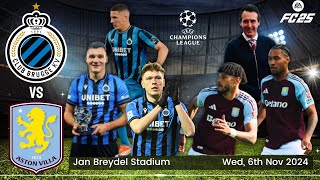 EA FC25 Club Brugge vs Aston Villa  UCL 202425 [upl. by Lalita]