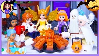 Lego Friends Halloween Haunted Mansion Dress Up Silly Play  Kids Toys [upl. by Tigirb]