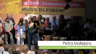 Kundgebung zur Erhaltung des SWR Sinfonieorchesters BadenBadenFreiburg 13 Juli 2013 [upl. by Eldon]