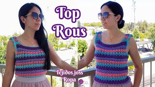 Top rous tejido a crochet  tejidos joss ropa [upl. by Drain]