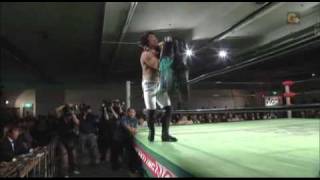 Yoshinobu Kanemaru kills Delirious with apron brainbuster [upl. by Annovahs]