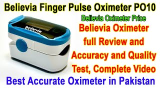 Believia Finger Pulse Oximeter PO10  Best Accurate Oximeter in Pakistan  Believia Oximeter Price [upl. by Adyela]