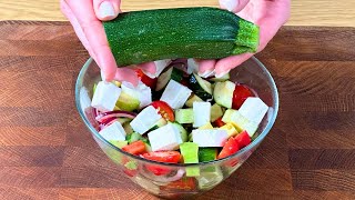 Quick and Easy Avocado and Zucchini Salad ❗️ Everyone likes it so much 🥑 [upl. by Elmer]