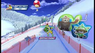 Mario amp Sonic at the Olympic Winter Games Bowser Jr vs Eggman Nega in Ski Cross Rival Match [upl. by Valenta]