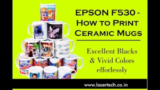 Mug printing with New EPSON F530 24quot Genuine Ink Tank Printer [upl. by Hirst]