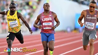 Christian Coleman begins 100m World title defense with heat win at Worlds  NBC Sports [upl. by Clywd379]