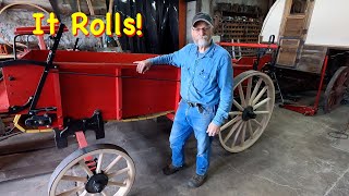 Rolling Again on New Wood Spreader Wheels  Engels Coach Shop [upl. by Retsub817]