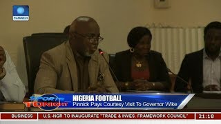 Pinnick Pays Courtesy Visit To Governor Wike Sports Tonight [upl. by Nya3]