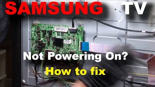 Samsung LED Flat Screen TV Repair  Wont turn on no power  How to Fix [upl. by Ahlgren]