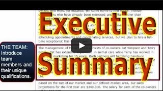 How to Write an Executive Summary Business Plan [upl. by Gauthier]