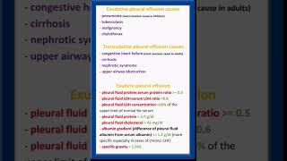 Pleural effusion causes transudate vs exudate [upl. by Cavanaugh]