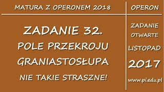 Zadanie 32 Matura z OPERONEM 2018 Stereometria [upl. by Penelopa]