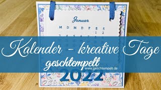 Kalender Kretive Tage eine Anleitung mit den Produkten von Stampin´Up [upl. by Oitaroh]