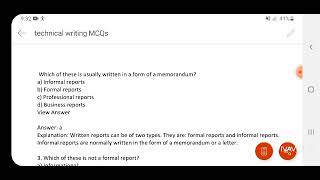 Technical writing mcq part 1 [upl. by Arhat]