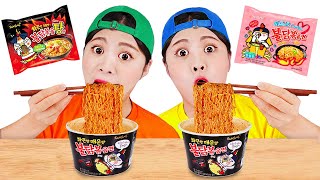 Mie Pedas Api Mukbang DONA Indonesia [upl. by Nylaret]