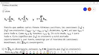 1140 La prueba por comparación de series Un criterio para determinar convergencia o divergencia [upl. by De Witt120]