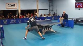 Westchester Table Tennis Center February Semi Finals  1 Robert Gardos vs Kai Zhang [upl. by Margarida]