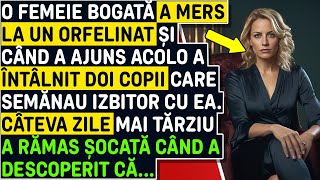 O femeie Bogată a mers la un orfelinat și când a ajuns acolo a întâlnit doi copii care semănau cu ea [upl. by Naaitsirhc]