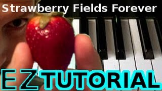 THE BEATLES  Strawberry Fields Forever  PIANO TUTORIAL Video Learn Online Piano Lessons [upl. by Nosral484]