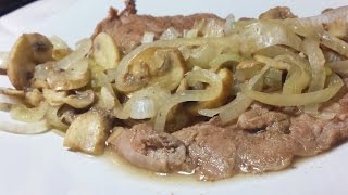 COCINAR BISTEC DE RES CON CHAMPIÑONES FACIL Y SENCILLO [upl. by Tail811]