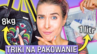 TRIKI NA PAKOWANIE walizki do samolotu 🔥 bagaż podręczny na wakacje  Agnieszka Grzelak Vlog [upl. by Ahtivak852]