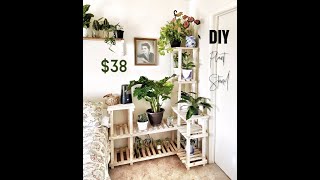 IKEA plant stand hack 38 in wood [upl. by Raual504]