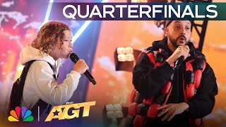 Rap Duo Flewnt And Inkabee Performs Original Song quotBack Again AGTquot  Quarterfinals  AGT 2024 [upl. by Lorelle225]