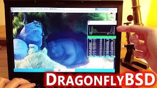 DragonflyBSD FreeBSD fork and xfce desktop installed on real hardware ThinkPad T410 [upl. by Loyce]