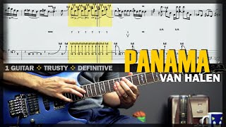 Panama  Guitar Cover Tab  Guitar Solo Lesson  Backing Track with Vocals 🎸 VAN HALEN [upl. by Ardnahs]