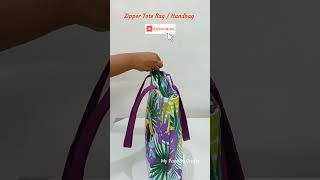 DIY Handbag Easy Sewing Tutorial  Bag making at home  Tote bag stitching and cutting shorts bags [upl. by Assetak294]