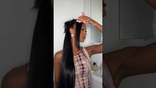 CUTE HAIRSTYLES TO TRY getreadywitme grwm silkpress clipins hairtutorial hairstyle [upl. by Aneba]