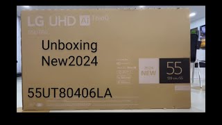 LG 2024 New 55UT80406LA Ultra 4k Smart TV Unboxing WebOS amp ThinQ AI [upl. by Etterraj]