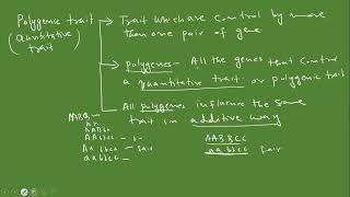 Polygenic inheritance biology class 12 NBF federal board [upl. by Neona]