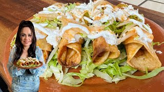 TAQUITOS DE POLLO DORADOS FÁCIL Y DELICIOSOS [upl. by Appleby]