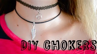 Collar y Gargantilla DIY muy fácil  DIY easy choker and tattoo choker  VLOGS EVRIGÜER [upl. by Forsyth]