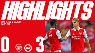 HIGHLIGHTS  Arsenal 03 Brighton amp Hove Albion  Premier League [upl. by Einoj]