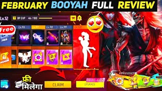 🥳February Booyah Pass Full Review 😍  😍Free fire Next Evo Vault Event [upl. by Xerxes]