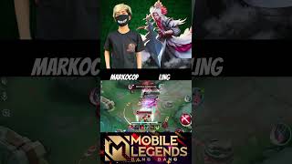 Markocop ling Fast hand op savage moment 🔥 markocop ling mlbb shorts [upl. by Thursby]