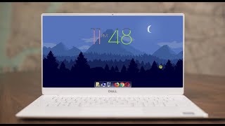 make windows look better  Classic desktop  best rainmeter skins and rocketdock [upl. by Yattirb]