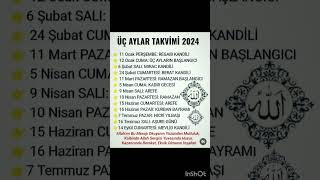 Üç Aylar Takvimi 2024 Bismillahirrahmânirrahîm [upl. by Amand]