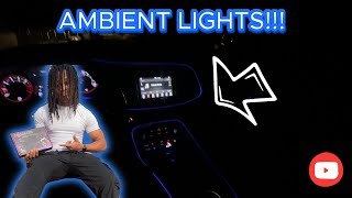 Putting Ambient Lights in 2021 Challenger RT DIY [upl. by Eimirej]