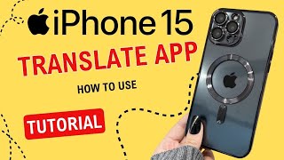 How to use translate app iPhone 15 Pro Max [upl. by Ellenid]