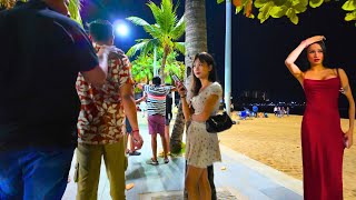 4K How is Thailand Now Pattaya Beach Road Freelancers [upl. by Medor]