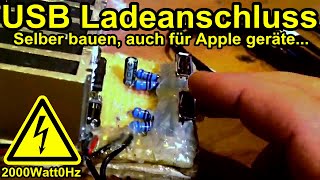 Selbst gebautes USB Ladegerät auch für apple Geräte [upl. by Neslund766]