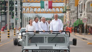 Inicio de producción de la refinería Olmeca desde Paraíso Tabasco [upl. by Eigna]