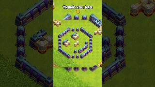 Thank you Bro 🫡 ll Clash of clans ll shorts clashofclans coc [upl. by Aikenahs]