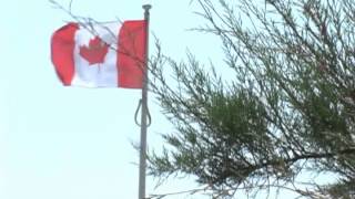 WorthingDieppe RaidCanadian Flag flying on seafront [upl. by Timi]