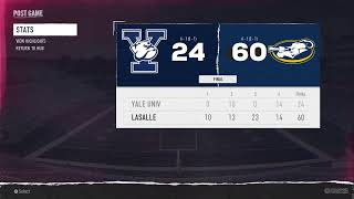 WEEK 8 YALE BULLDOGS 60  LA SALLE EXPLORERS 51 [upl. by Nonnac381]